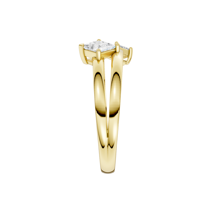 Stackable Ring (Princess) in 14K Yellow Gold – Silvadi Jewelry Aurora CO