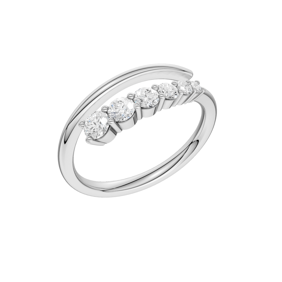 Stackable Ring (Round) in 14K White Gold – Silvadi Jewelry Aurora CO