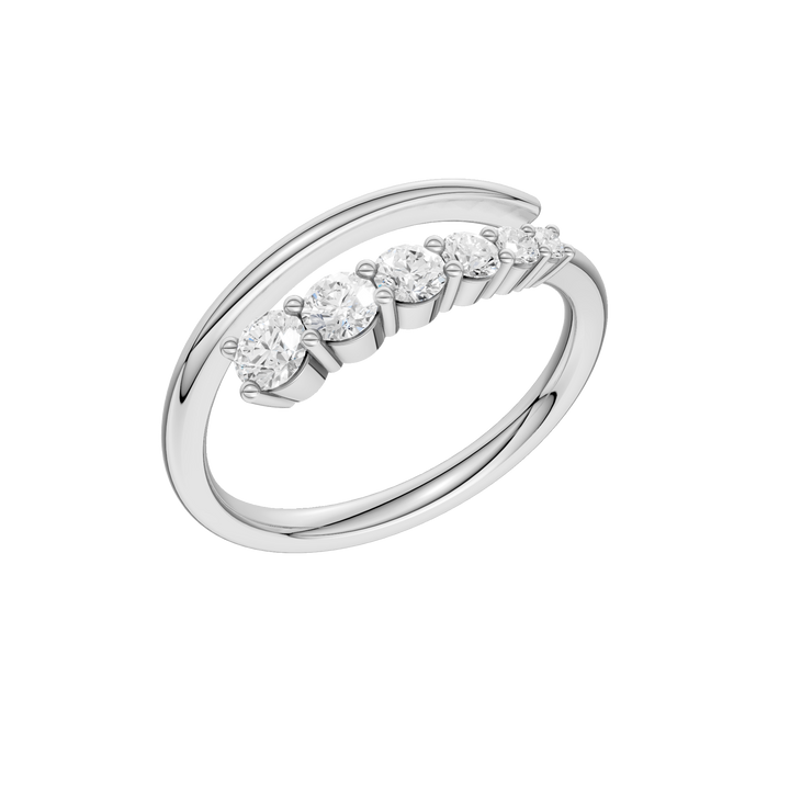 Stackable Ring (Round) in 14K White Gold – Silvadi Jewelry Aurora CO
