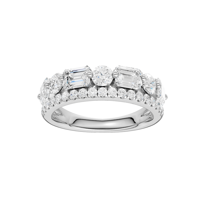 Stackable Ring (Round, Emerald) in 14K White Gold – Silvadi Jewelry Aurora CO