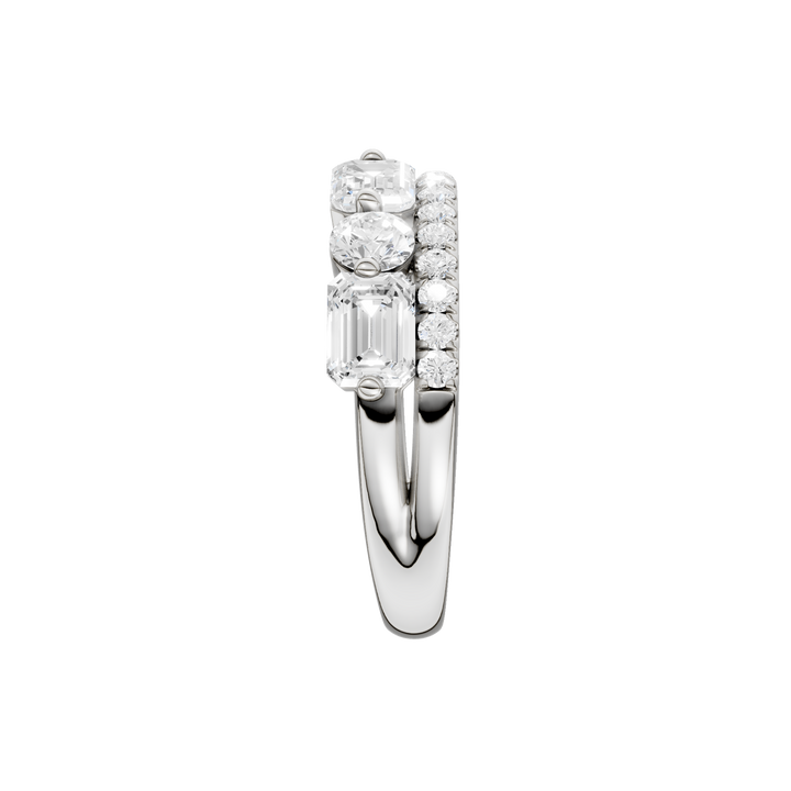 Stackable Ring (Round, Emerald) in 14K White Gold – Silvadi Jewelry Aurora CO