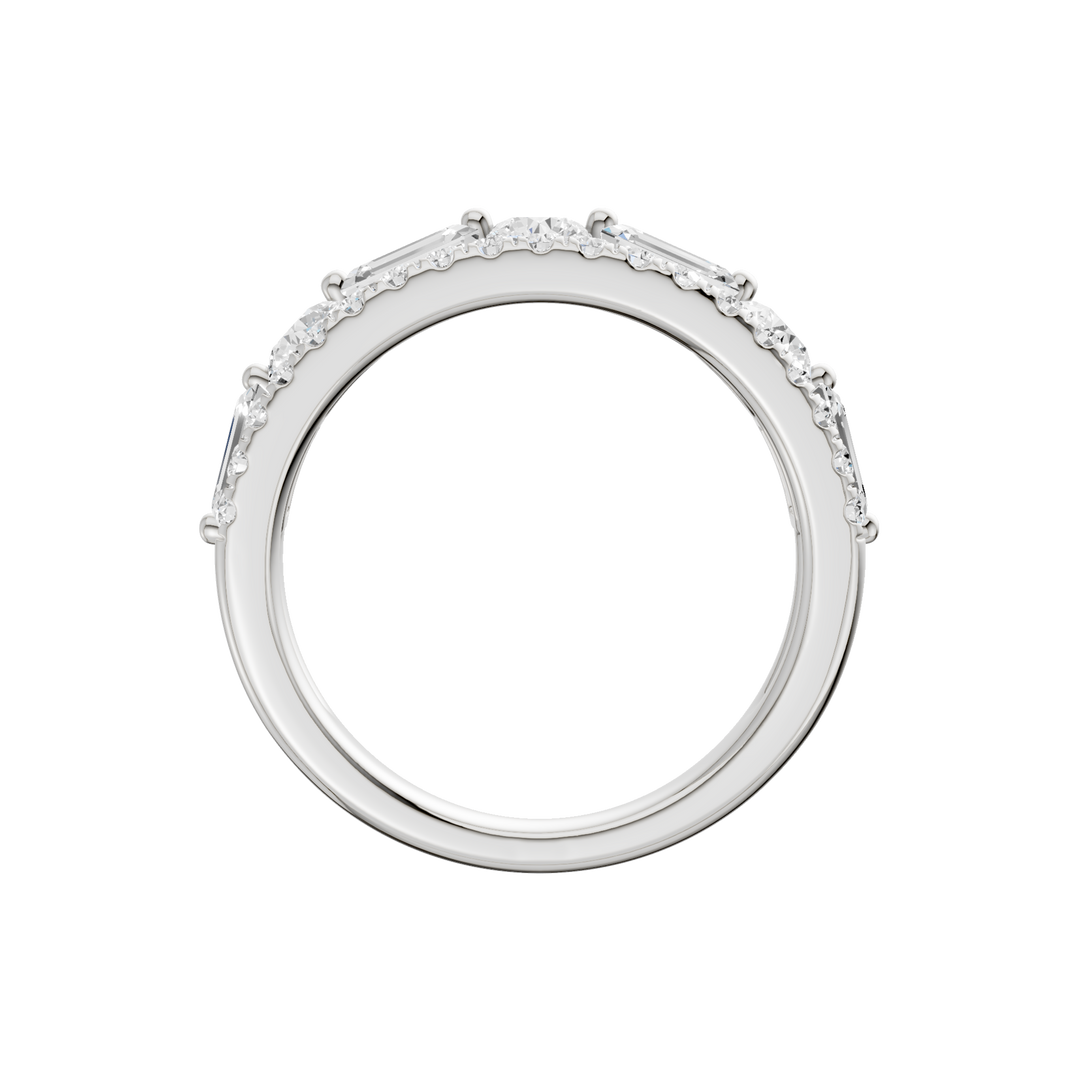 Stackable Ring (Round, Emerald) in 14K White Gold – Silvadi Jewelry Aurora CO