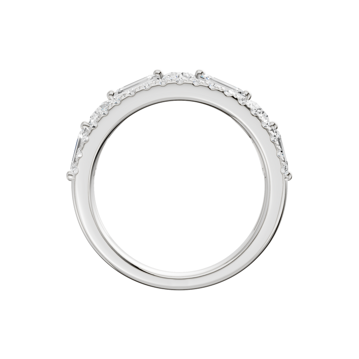 Stackable Ring (Round, Emerald) in 14K White Gold – Silvadi Jewelry Aurora CO