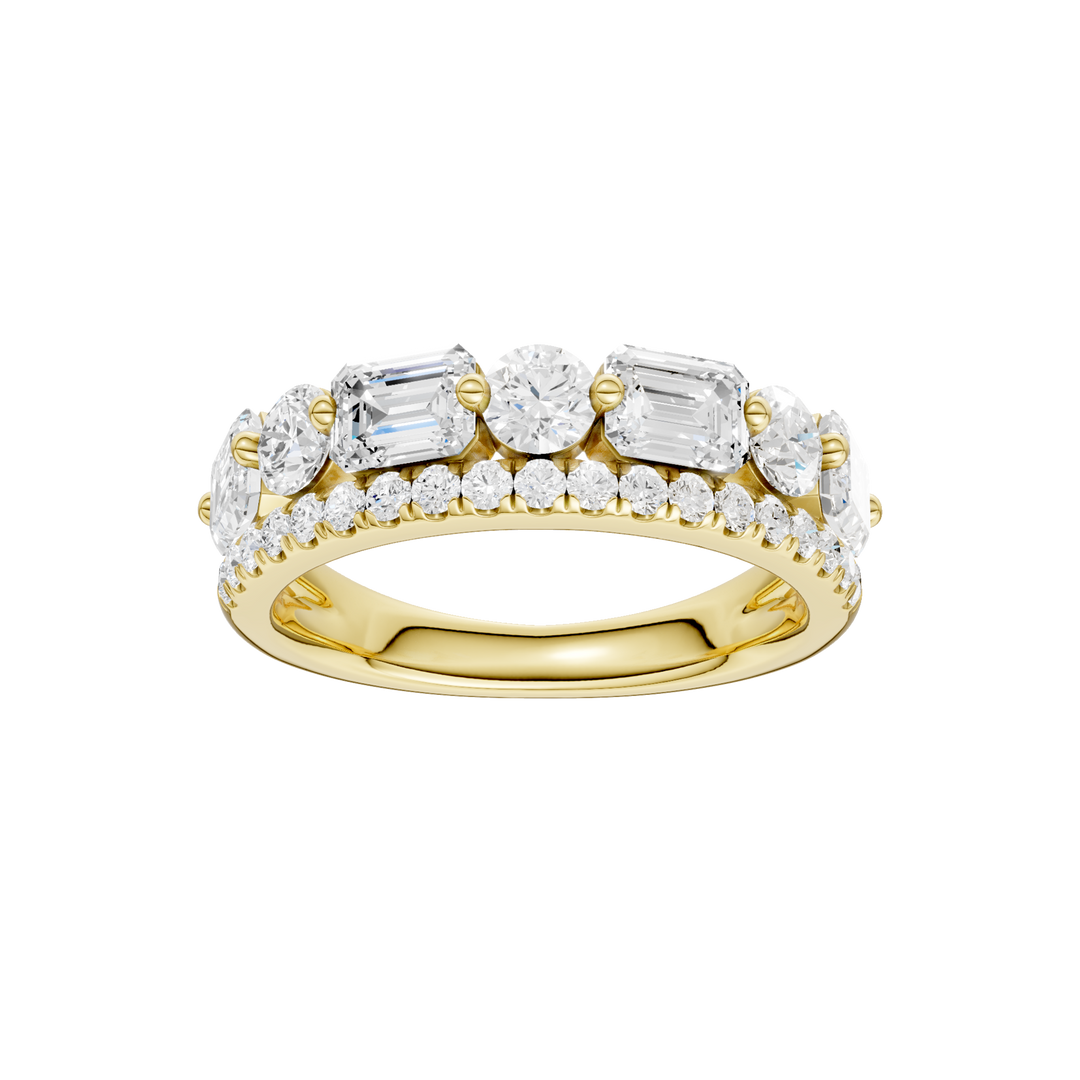 Stackable Ring (Round, Emerald) in 14K Yellow Gold – Silvadi Jewelry Aurora CO