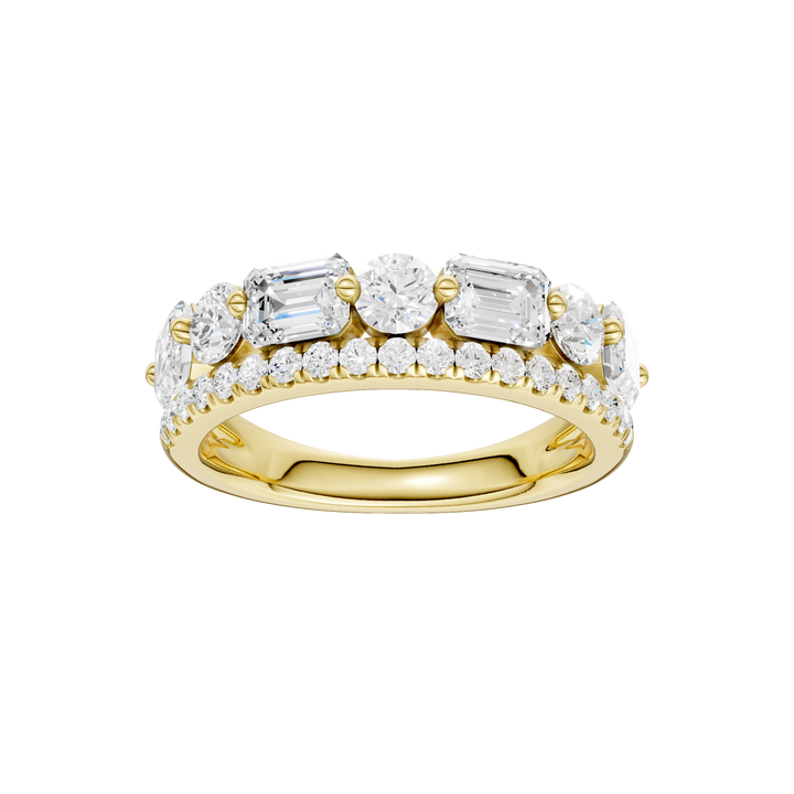 Stackable Ring (Round, Emerald) in 14K Yellow Gold – Silvadi Jewelry Aurora CO