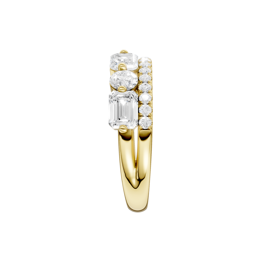 Stackable Ring (Round, Emerald) in 14K Yellow Gold – Silvadi Jewelry Aurora CO