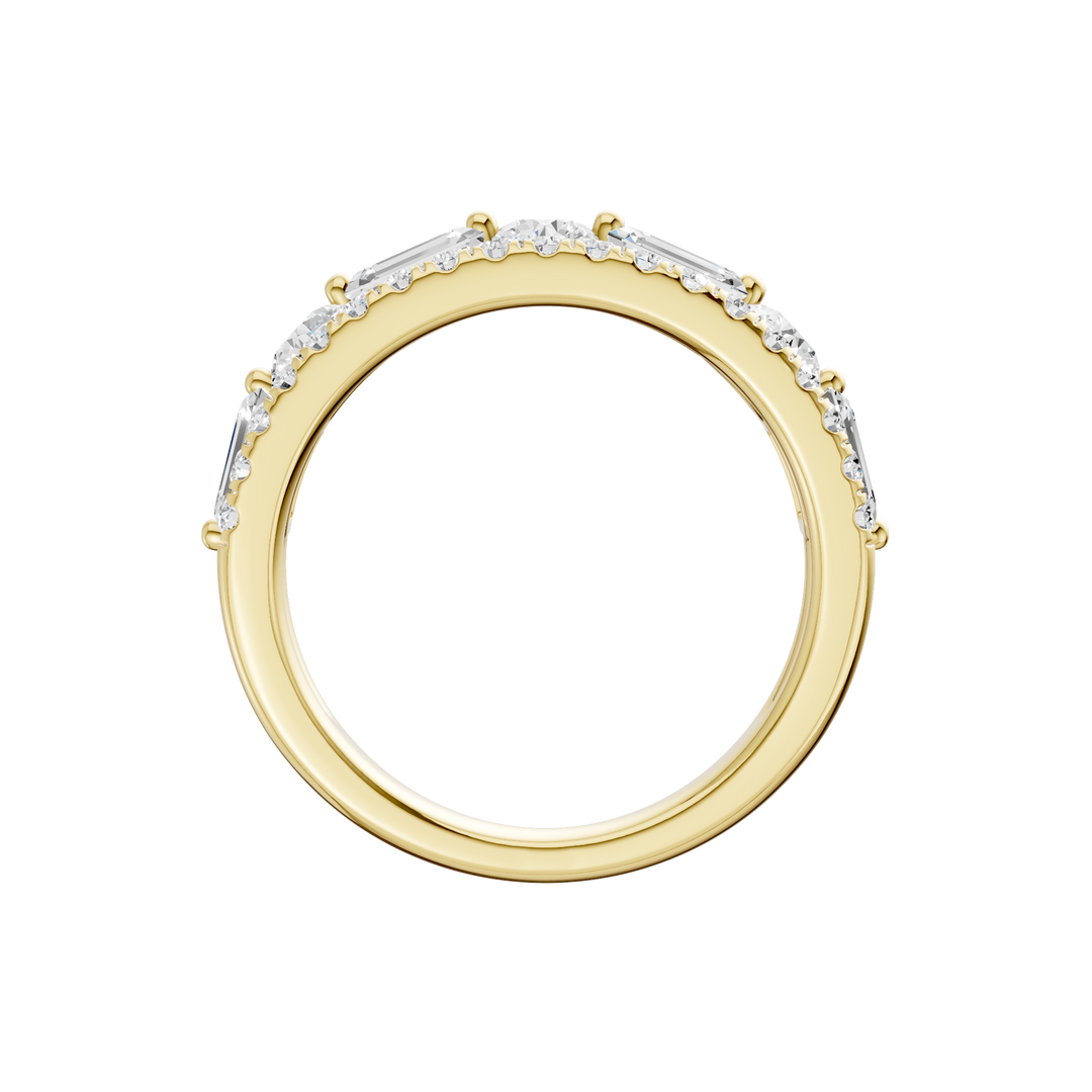Stackable Ring (Round, Emerald) in 14K Yellow Gold – Silvadi Jewelry Aurora CO