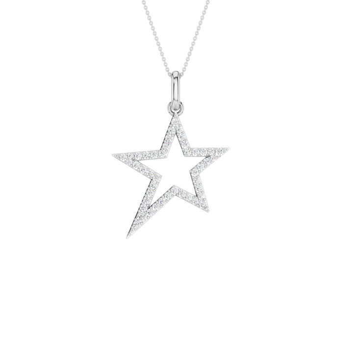 Star Pendant (Round) in 14K White Gold – Silvadi Jewelry Aurora CO