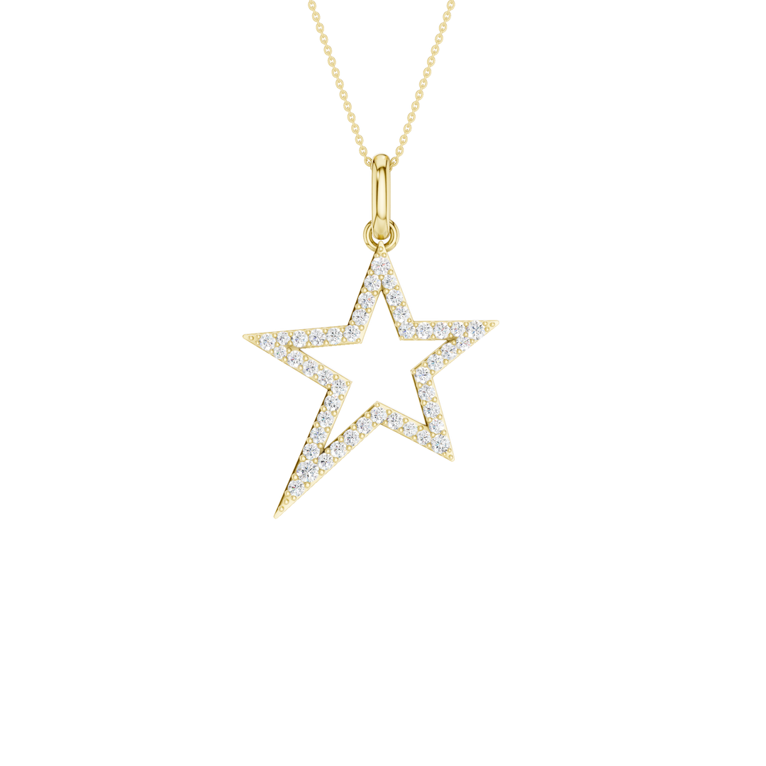 Star Pendant (Round) in 14K Yellow Gold – Silvadi Jewelry Aurora CO