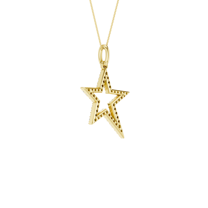 Star Pendant (Round) in 14K Yellow Gold – Silvadi Jewelry Aurora CO