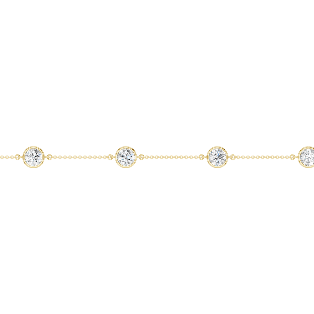 Station Bezel-Set Bracelet (Round) in 14K Yellow Gold – Silvadi Jewelry Aurora CO