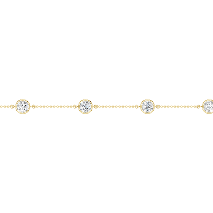 Station Bezel-Set Bracelet (Round) in 14K Yellow Gold – Silvadi Jewelry Aurora CO