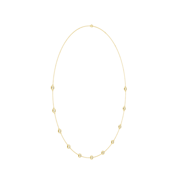 Station Bezel-Set Necklace (Round) in 14K Yellow Gold – Silvadi Jewelry Aurora CO