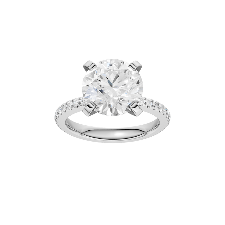Straight Shank Engagement Ring in 14K White Gold – Silvadi Jewelry Aurora CO