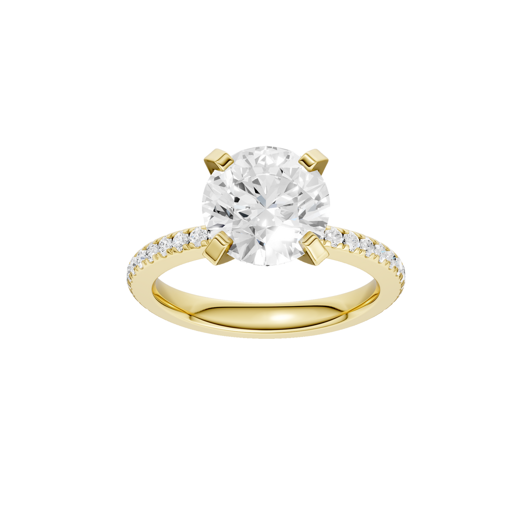 Straight Shank Engagement Ring in 14K Yellow Gold – Silvadi Jewelry Aurora CO