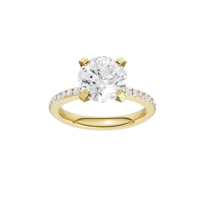 Straight Shank Engagement Ring in 14K Yellow Gold – Silvadi Jewelry Aurora CO