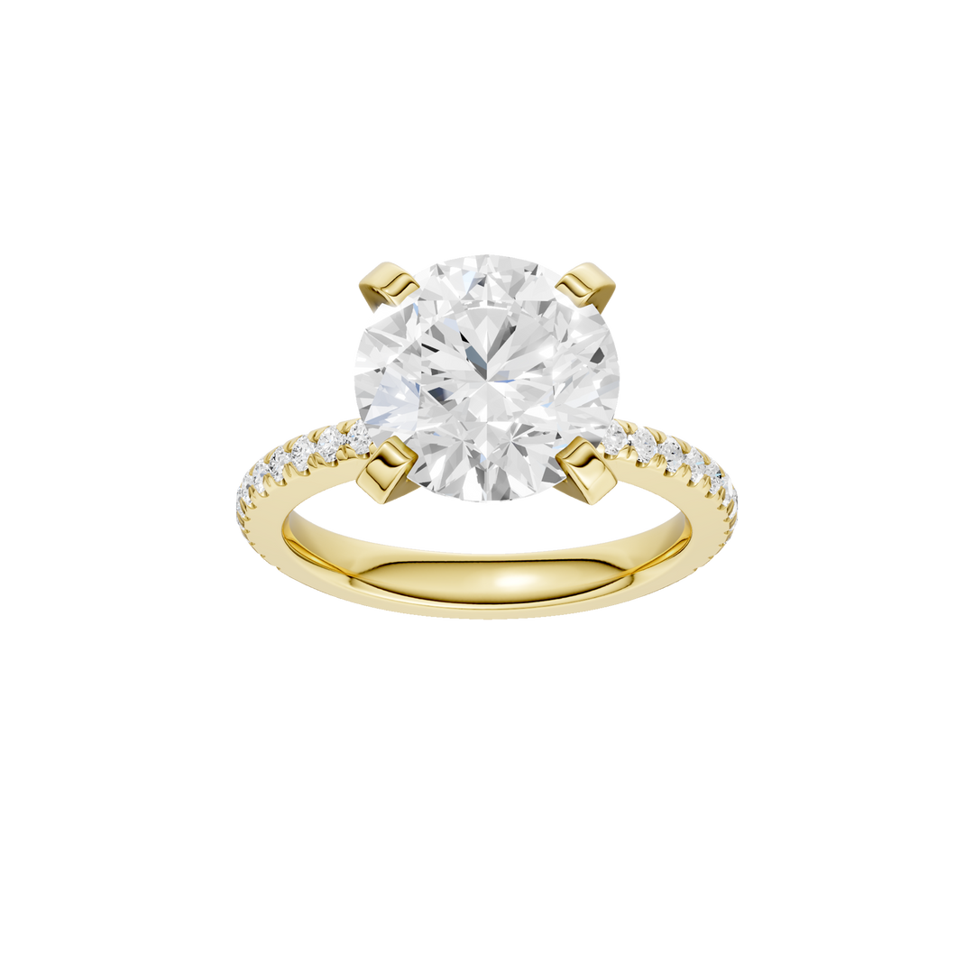 Straight Shank Engagement Ring in 14K Yellow Gold – Silvadi Jewelry Aurora CO