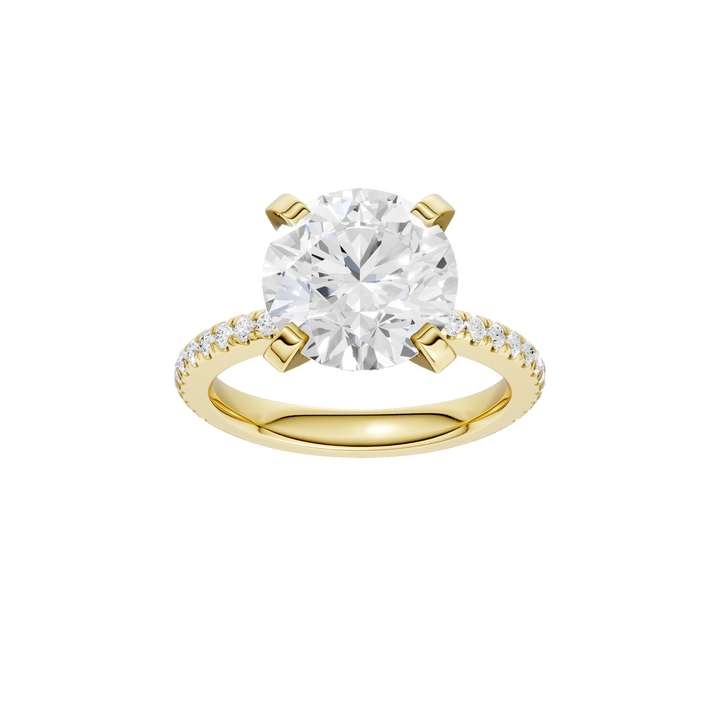 Straight Shank Engagement Ring in 14K Yellow Gold – Silvadi Jewelry Aurora CO