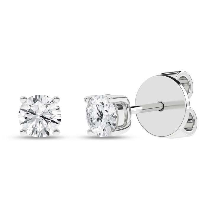 Stud Earrings (Round) in 14K White Gold – Silvadi Jewelry Aurora CO