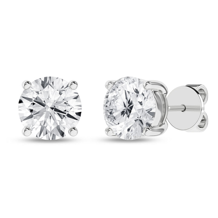 Stud Earrings (Round) in 14K White Gold – Silvadi Jewelry Aurora CO
