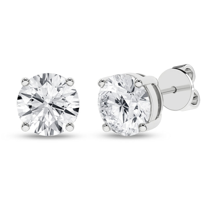 Stud Earrings (Round) in 14K White Gold – Silvadi Jewelry Aurora CO