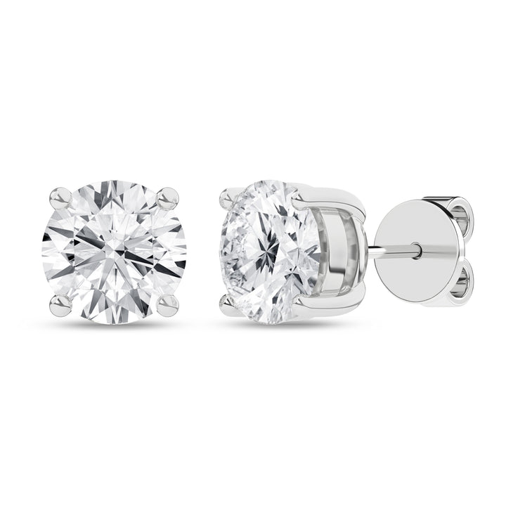 Stud Earrings (Round) in 14K White Gold – Silvadi Jewelry Aurora CO