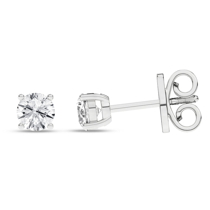 Stud Earrings (Round) in 14K White Gold – Silvadi Jewelry Aurora CO