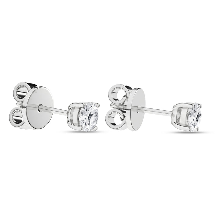 Stud Earrings (Round) in 14K White Gold – Silvadi Jewelry Aurora CO