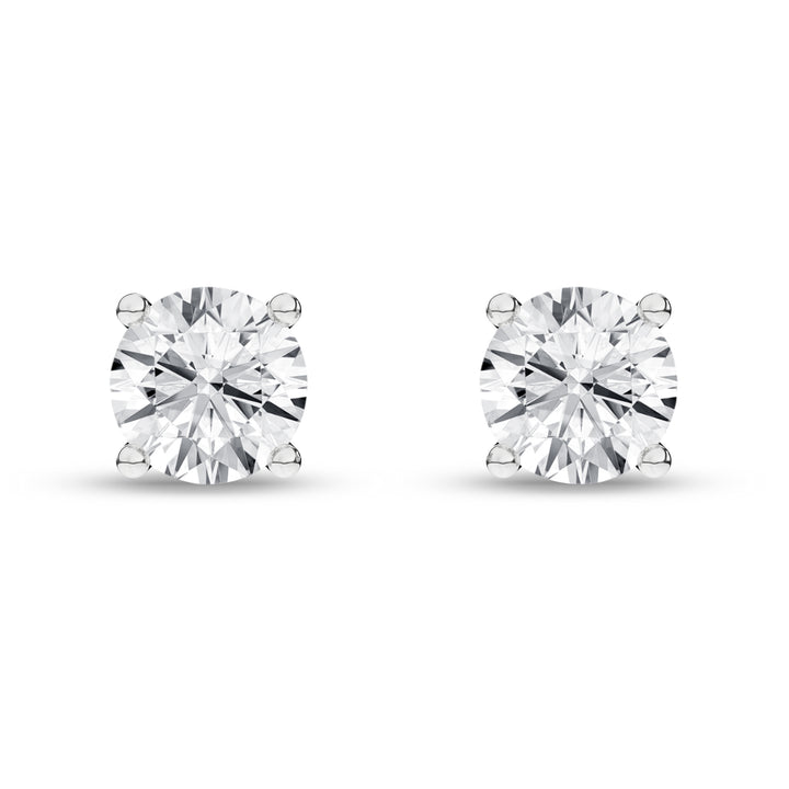Stud Earrings (Round) in 14K White Gold – Silvadi Jewelry Aurora CO
