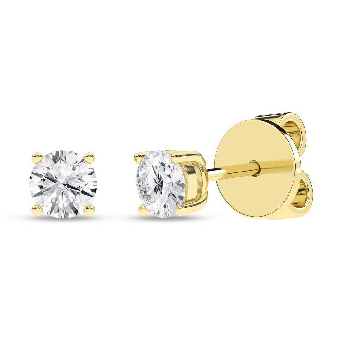Stud Earrings (Round) in 14K Yellow Gold – Silvadi Jewelry Aurora CO