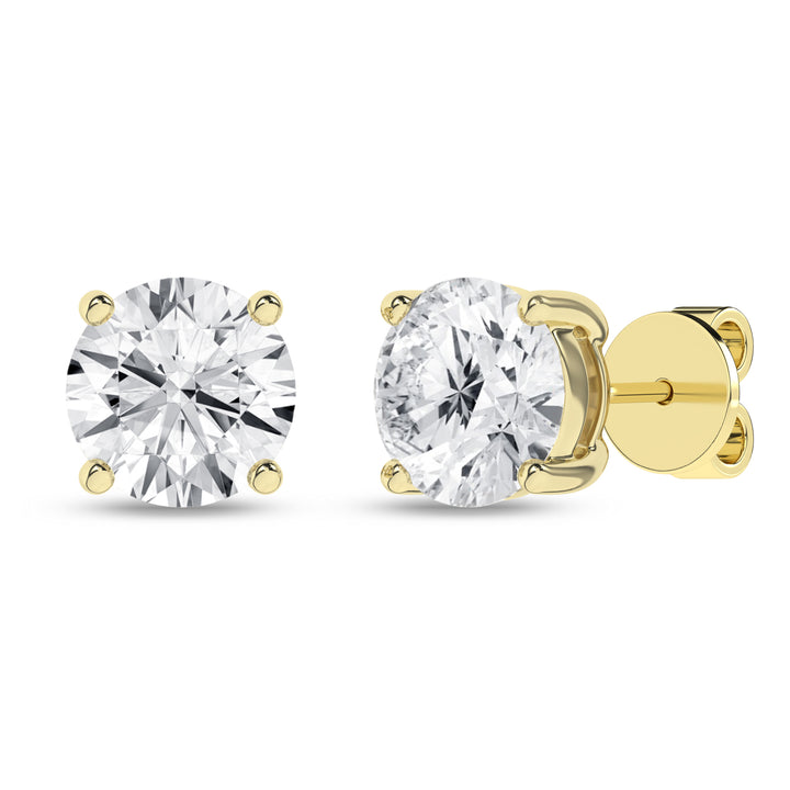 Stud Earrings (Round) in 14K Yellow Gold – Silvadi Jewelry Aurora CO