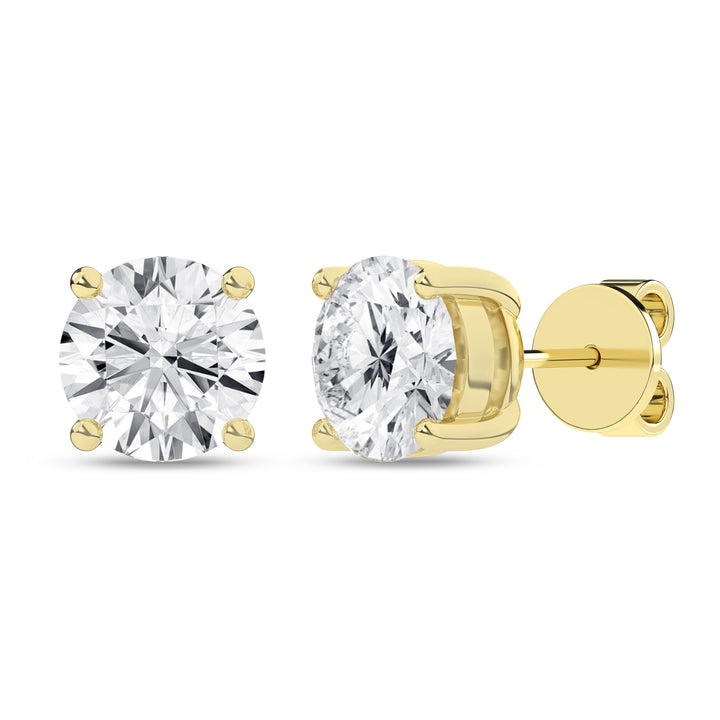 Stud Earrings (Round) in 14K Yellow Gold – Silvadi Jewelry Aurora CO
