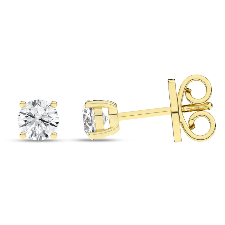 Stud Earrings (Round) in 14K Yellow Gold – Silvadi Jewelry Aurora CO