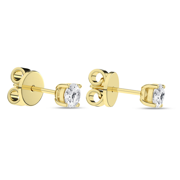 Stud Earrings (Round) in 14K Yellow Gold – Silvadi Jewelry Aurora CO