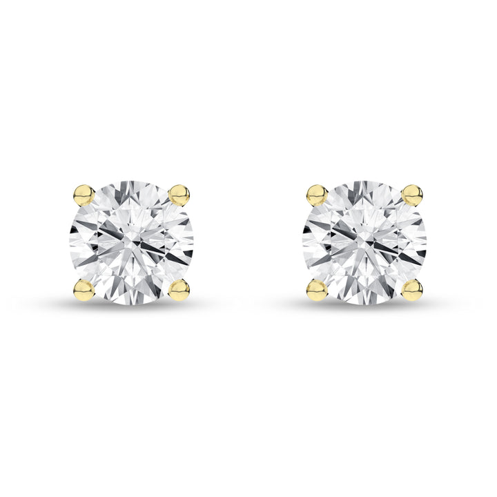 Stud Earrings (Round) in 14K Yellow Gold – Silvadi Jewelry Aurora CO