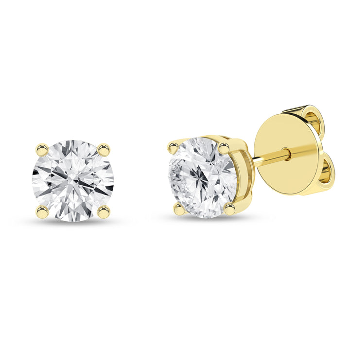 Stud Earrings (Round) in 14K Yellow Gold – Silvadi Jewelry Aurora CO