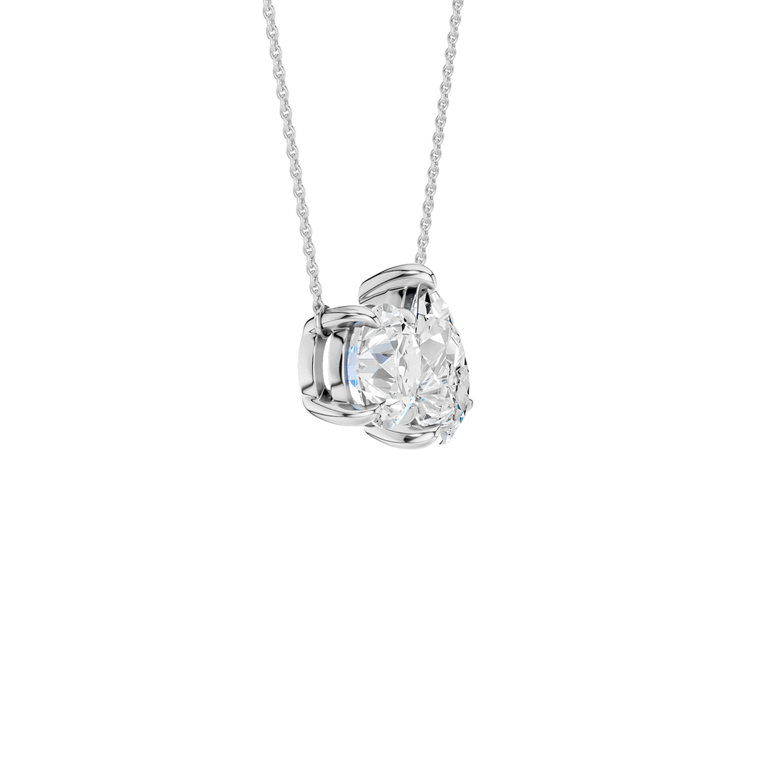 Toi et Moi Pendant (Round, Pear) in 14K White Gold – Silvadi Jewelry Aurora CO