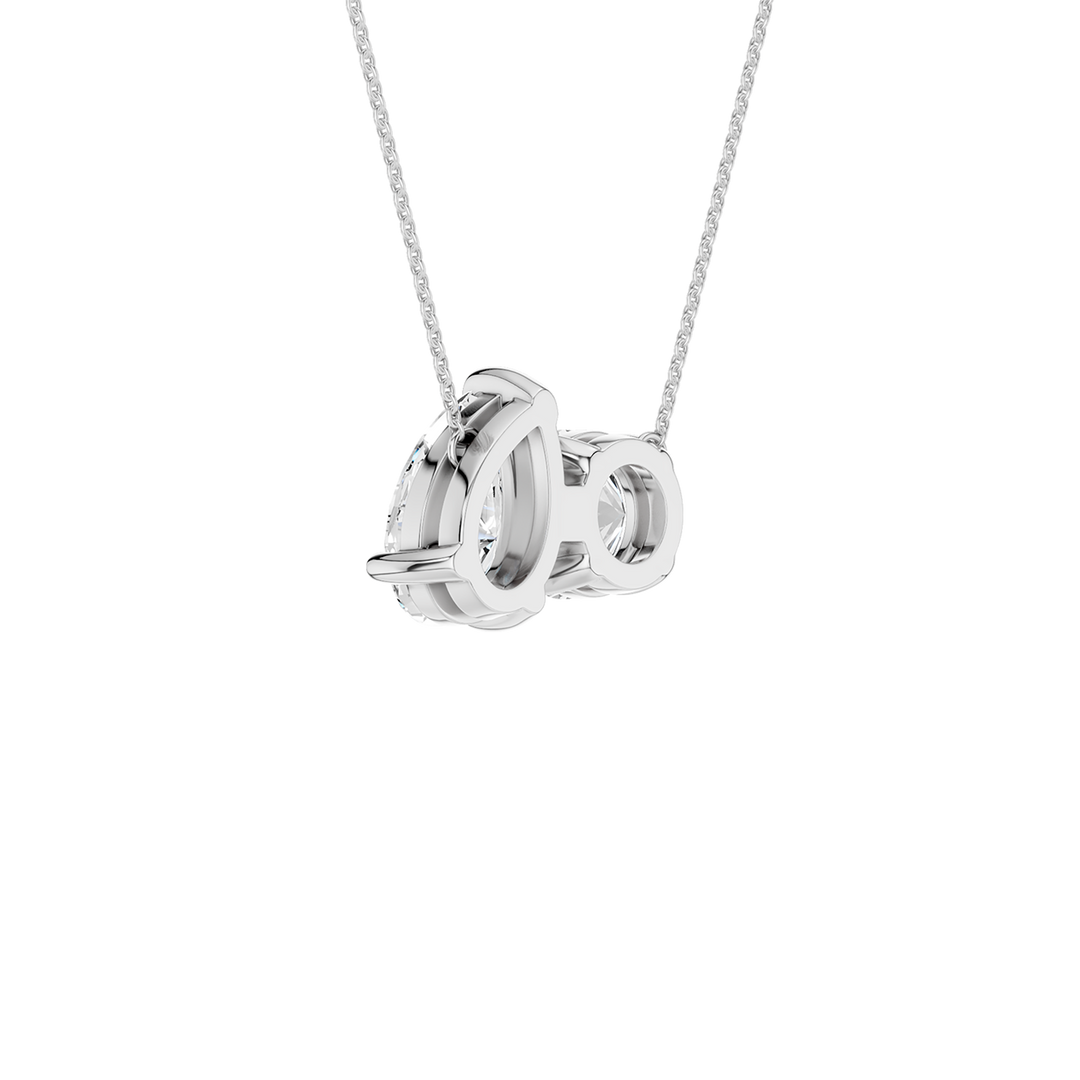 Toi et Moi Pendant (Round, Pear) in 14K White Gold – Silvadi Jewelry Aurora CO