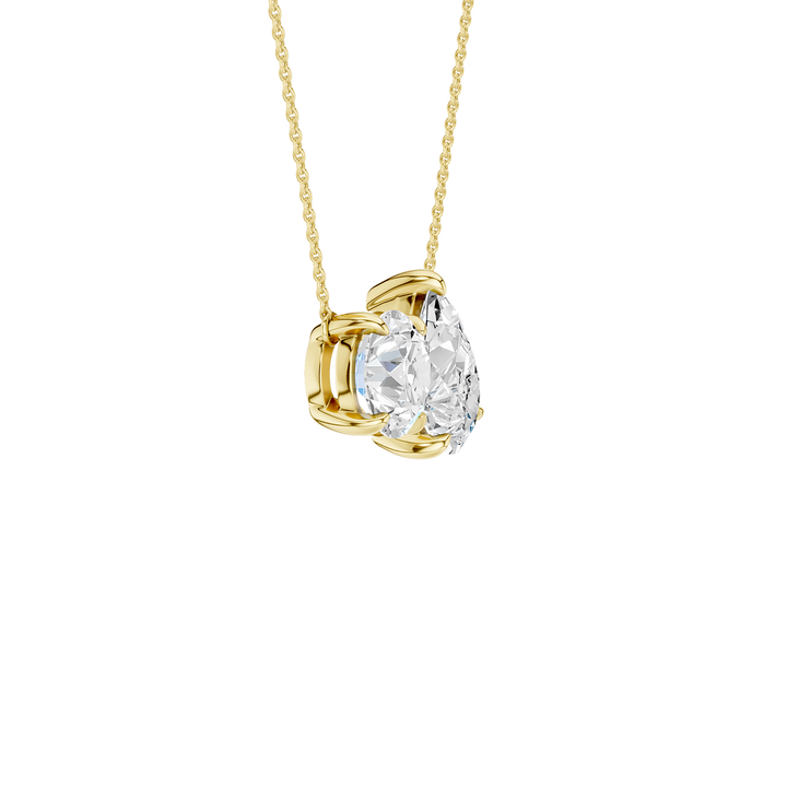 Toi et Moi Pendant (Round, Pear) in 14K Yellow Gold – Silvadi Jewelry Aurora CO