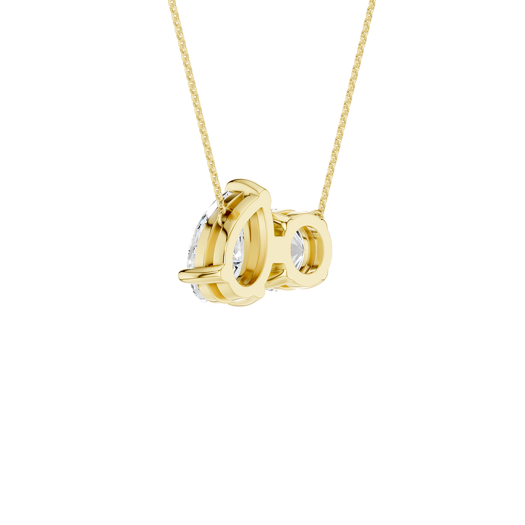 Toi et Moi Pendant (Round, Pear) in 14K Yellow Gold – Silvadi Jewelry Aurora CO