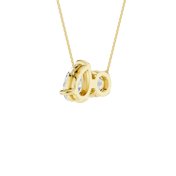 Toi et Moi Pendant (Round, Pear) in 14K Yellow Gold – Silvadi Jewelry Aurora CO