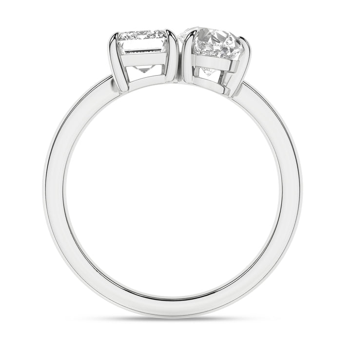 Toi et Moi Ring (Emerald, Pear) in 14K White Gold – Silvadi Jewelry Aurora CO