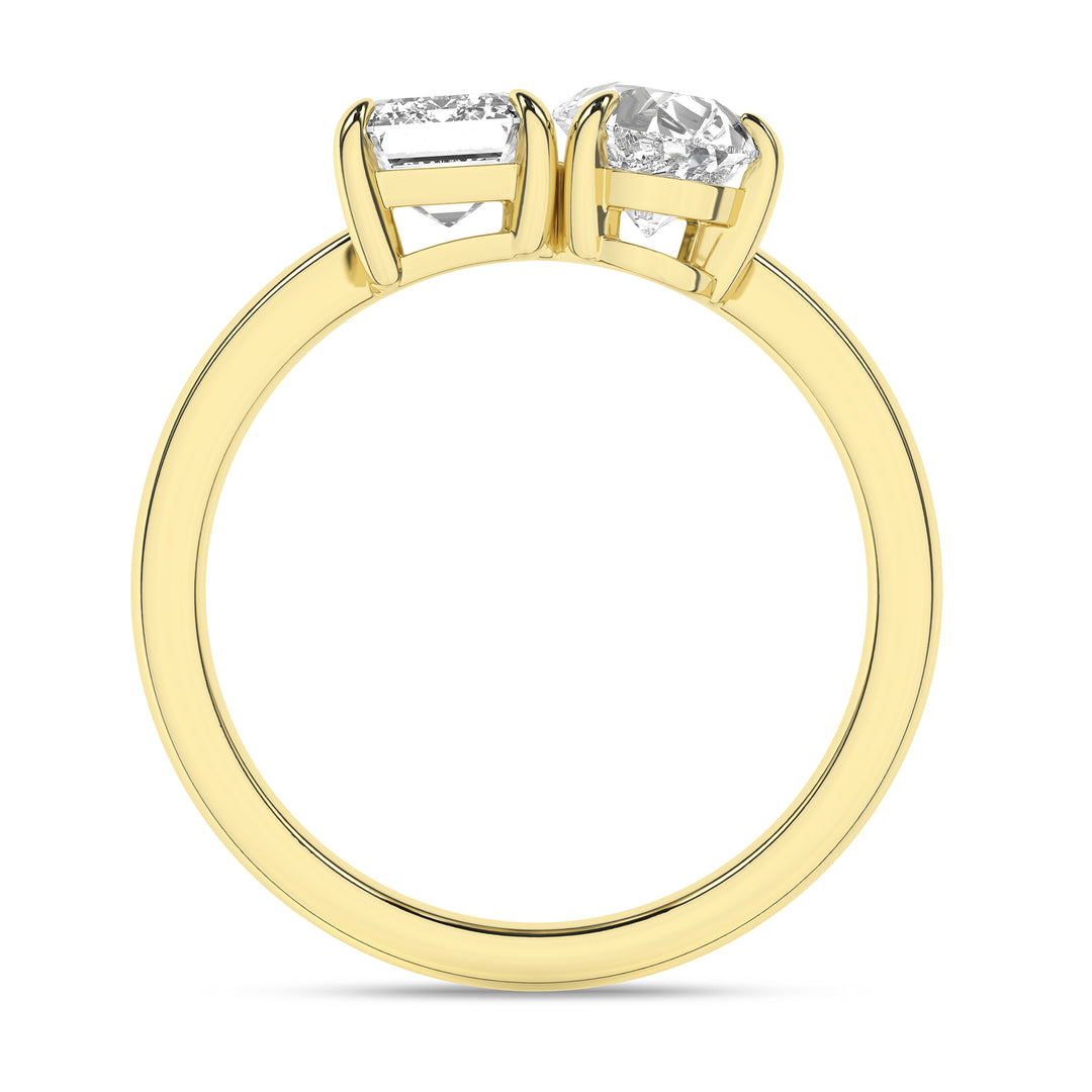 Toi et Moi Ring (Emerald, Pear) in 14K Yellow Gold – Silvadi Jewelry Aurora CO