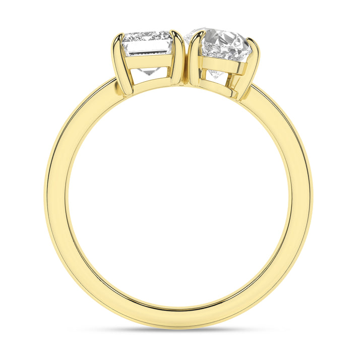Toi et Moi Ring (Emerald, Pear) in 14K Yellow Gold – Silvadi Jewelry Aurora CO