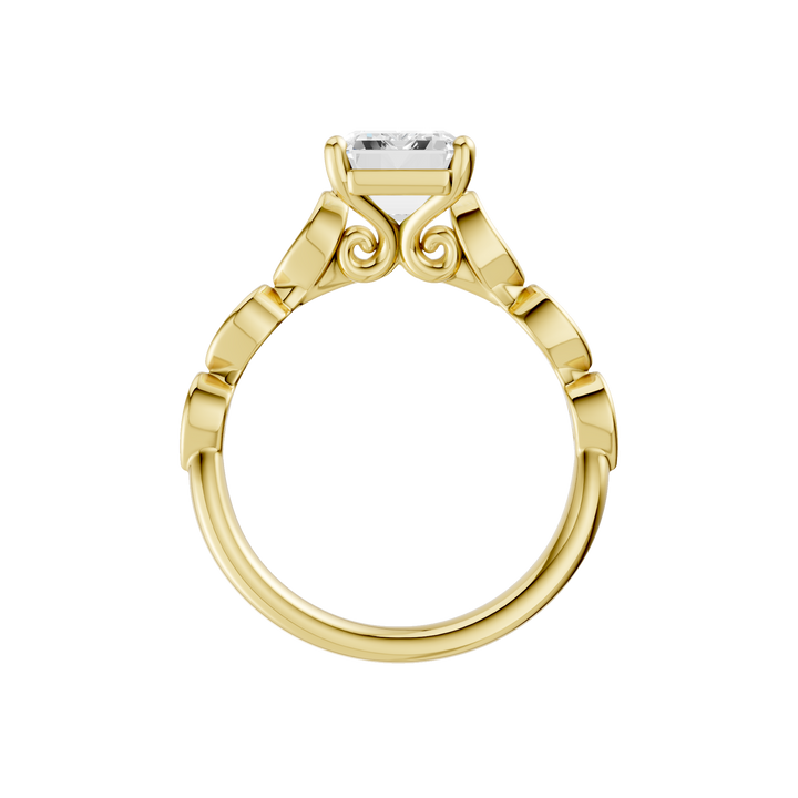Trellis Shank Engagement Ring (Emerald) in 14K Yellow Gold – Silvadi Jewelry Aurora CO