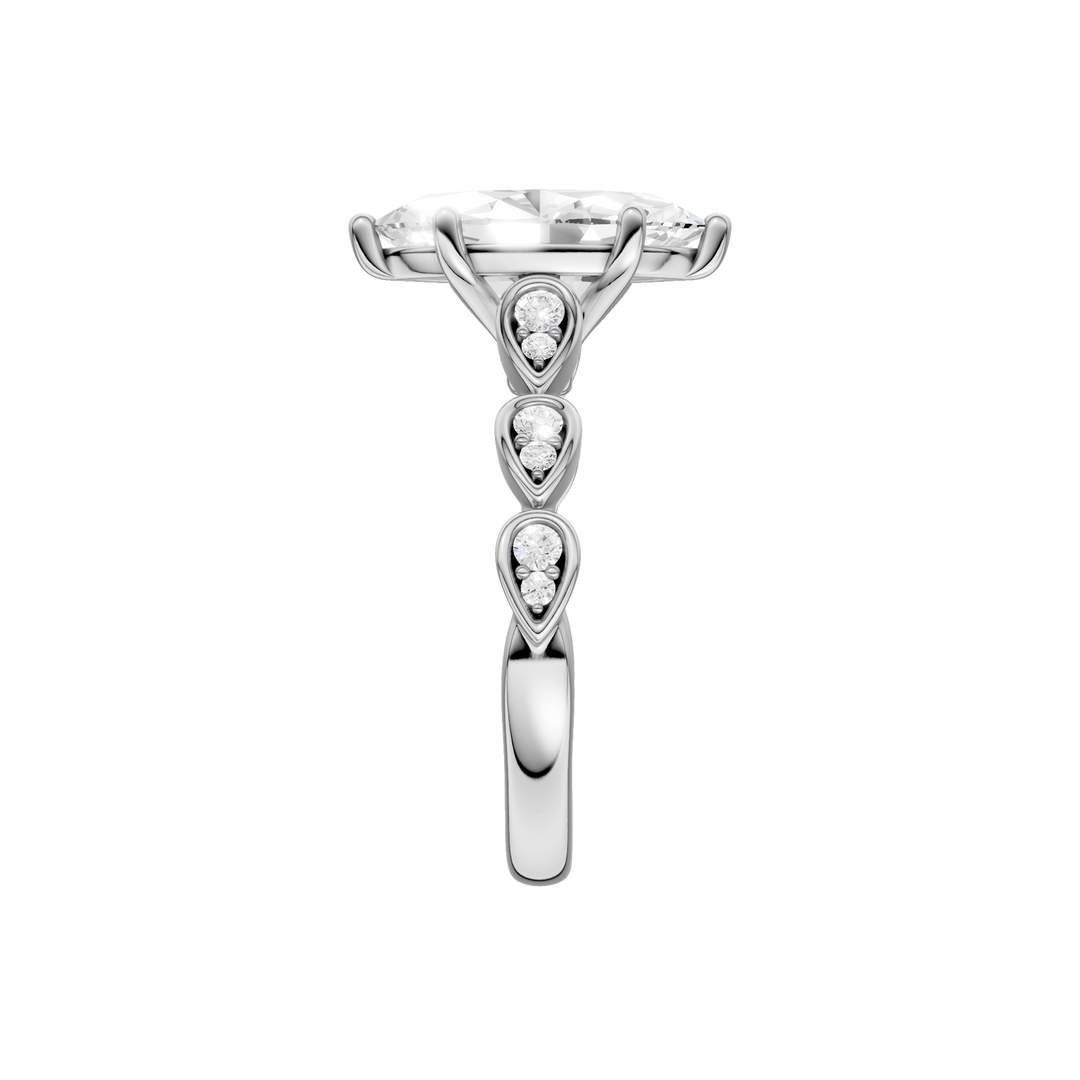 Trellis Shank Engagement Ring (Marquise) in 14K White Gold – Silvadi Jewelry Aurora CO