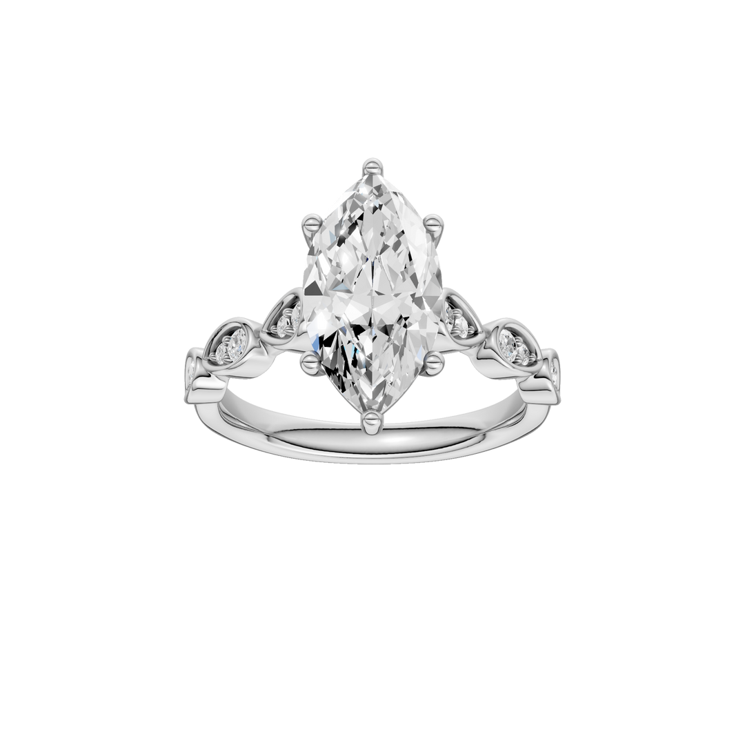 Trellis Shank Engagement Ring (Marquise) in 14K White Gold – Silvadi Jewelry Aurora CO