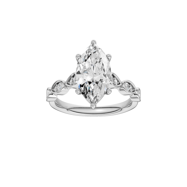 Trellis Shank Engagement Ring (Marquise) in 14K White Gold – Silvadi Jewelry Aurora CO