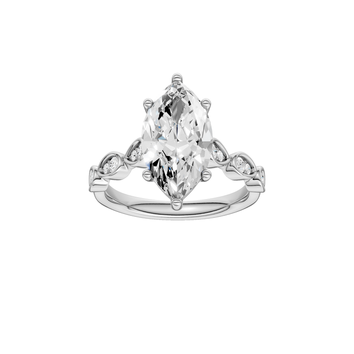 Trellis Shank Engagement Ring (Marquise) in 14K White Gold – Silvadi Jewelry Aurora CO