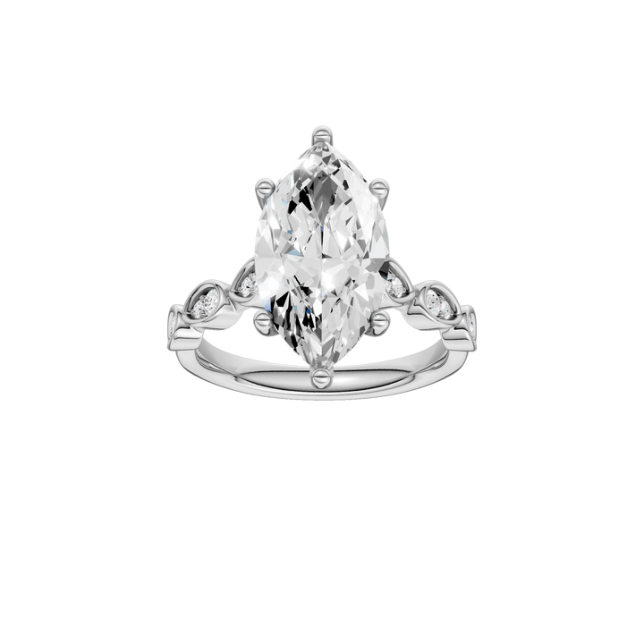 Trellis Shank Engagement Ring (Marquise) in 14K White Gold – Silvadi Jewelry Aurora CO